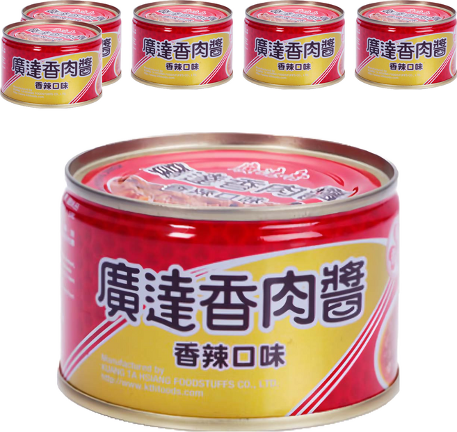 廣達香 肉醬 香辣口味, 160g, 6罐