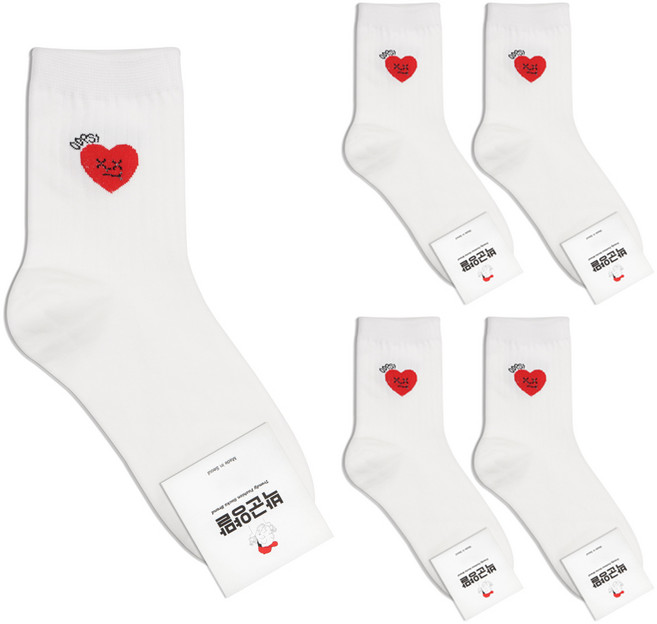 박군 여성용 웁스골지 5족 양말세트