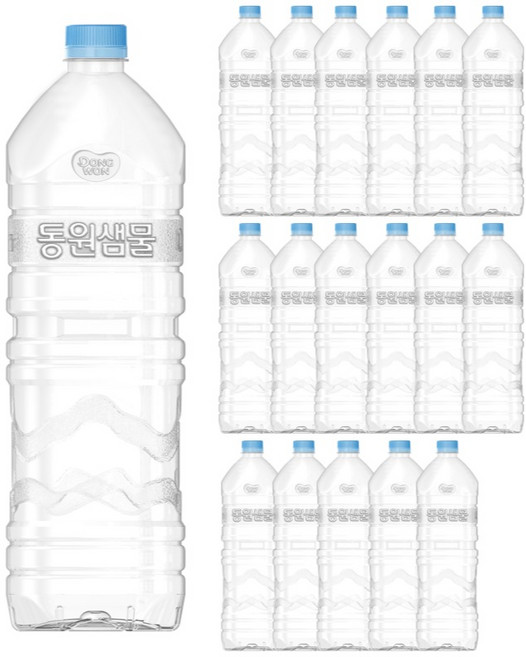동원샘물 무라벨, 2L, 18개