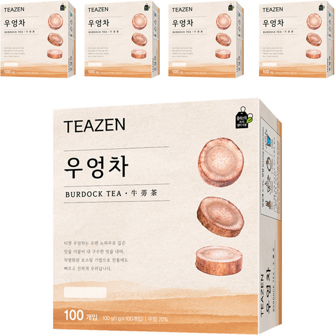 티젠 우엉차, 1g, 100개입, 5개