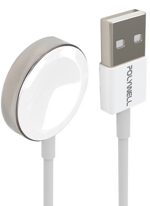 POLYWELL 寶利威爾 磁吸無線充電器 USB-A PW15-T65-0854, 白色, 1個