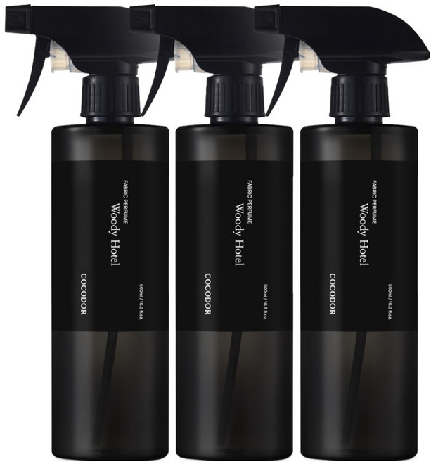코코도르 패브릭 퍼퓸 섬유탈취제 우디호텔 본품, 3개, 500ml