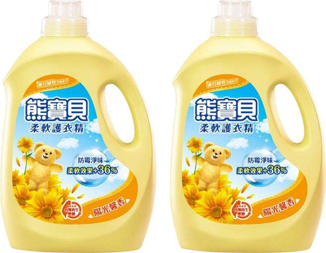 Snuggle 熊寶貝 衣物柔軟精 陽光馨香, 3.2L, 2桶