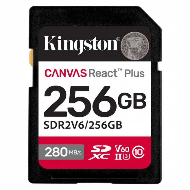 Kingston 金士頓 Canvas React Plus SDXC 記憶卡 SDR2V6, 256GB, 1個