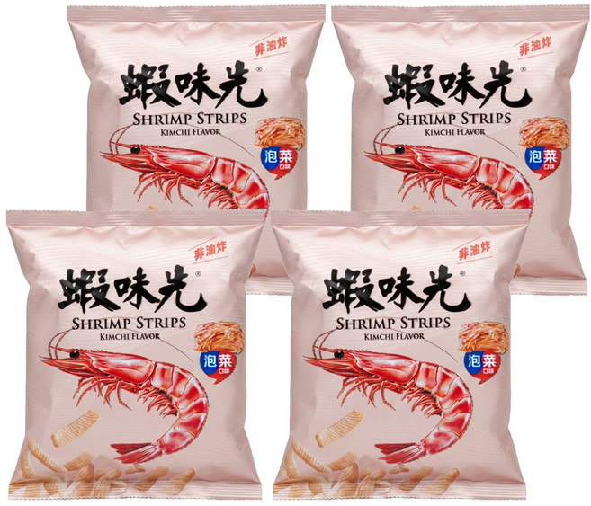 裕榮食品 蝦味先 泡菜, 60g, 4包