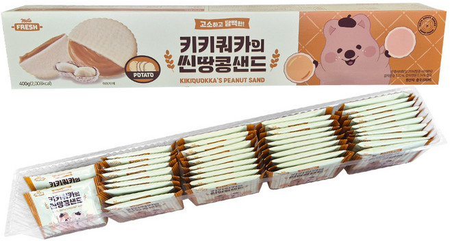 메타프레쉬 키키쿼카의 씬 땅콩샌드 50p, 1개, 400g