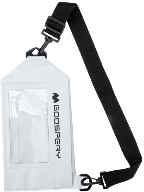 구스페리 다용도 수납 휴대폰 방수 크로스백, 화이트, 1개