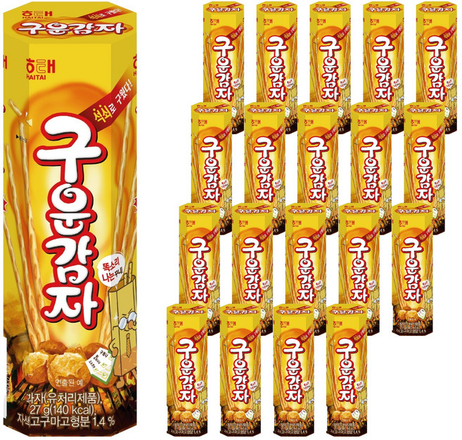 해태제과 구운감자, 27g, 20개