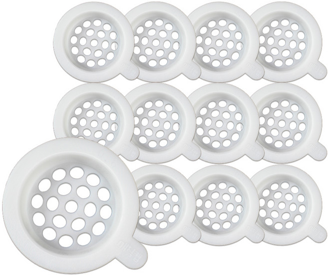 매직캡 욕조 거름망 12개, 화이트