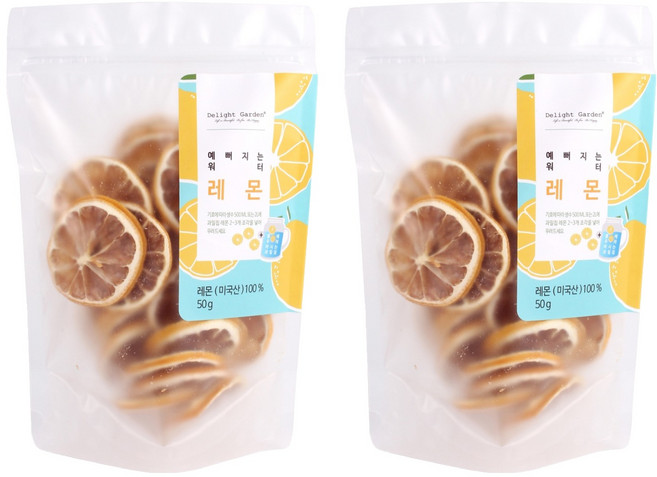 딜라잇가든 예뻐지는 워터 레몬칩, 50g, 2개