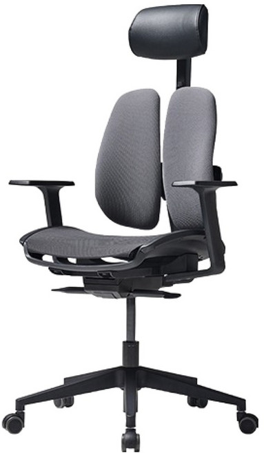 듀오백 메쉬 사무용 학생용 의자 D2500G-FM 방문설치, 그레이