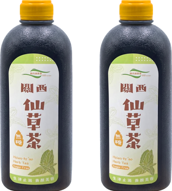 關西鎮農會 仙草茶 無糖, 960ml, 2瓶