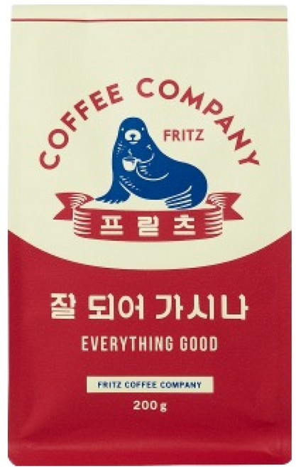 프릳츠 잘 되어 가시나 원두, 홀빈(분쇄안함), 200g, 1개