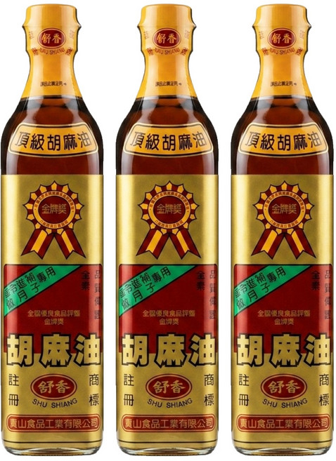 舒香 胡麻油, 500ml, 3瓶