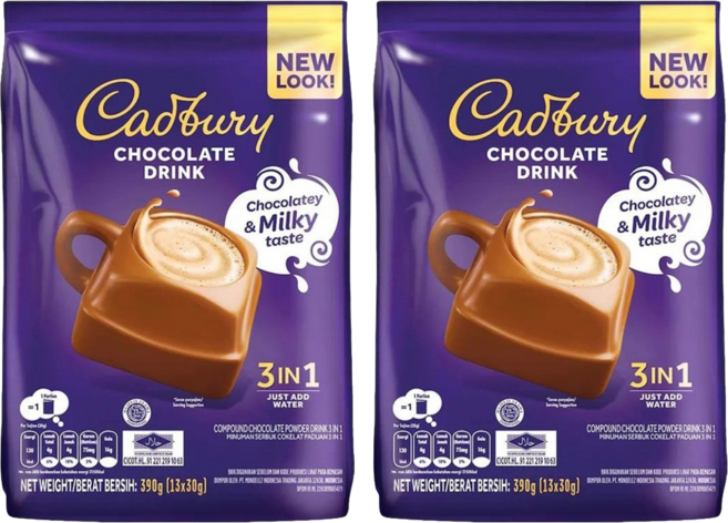 Cadbury 吉百利 香醇即溶可可粉, 30g, 13包, 2袋