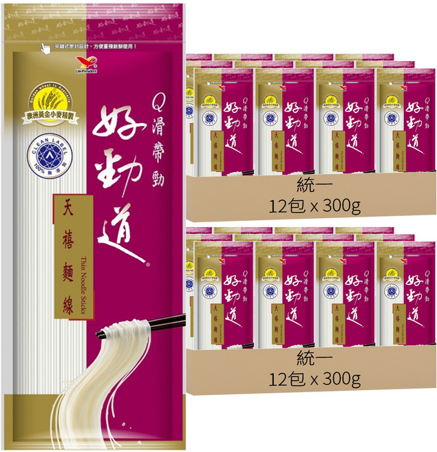 統一 好勁道 天禧麵線, 300g, 24包