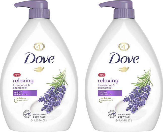 Dove 多芬 滋養沐浴乳 薰衣草洋甘菊, 2瓶, 1L