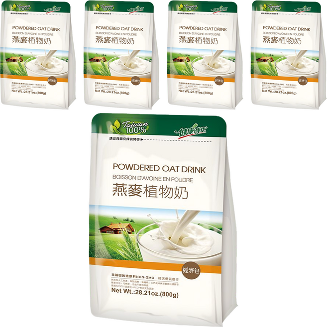 健康時代 燕麥植物奶 微糖, 800g, 5包