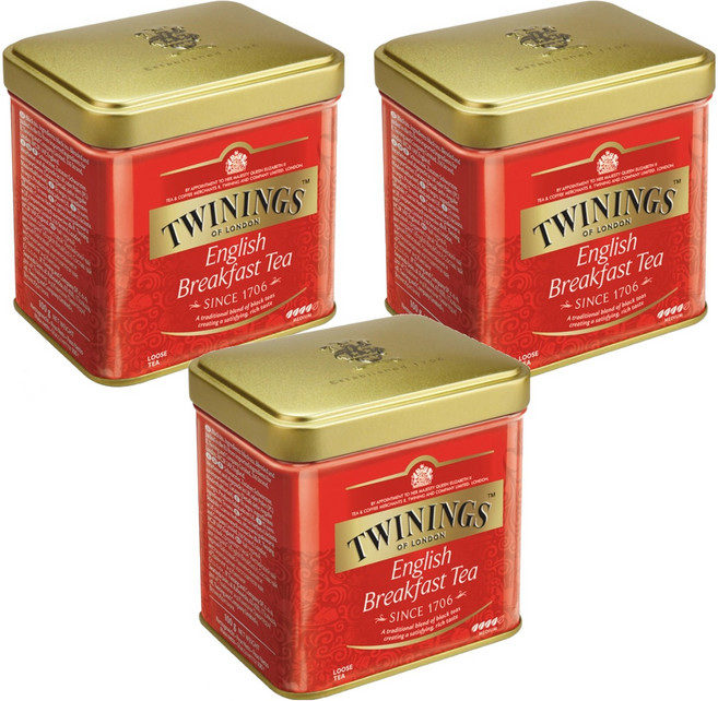 트와이닝 잉글리쉬 블랙퍼스트 홍차, 100g, 1개입, 3개