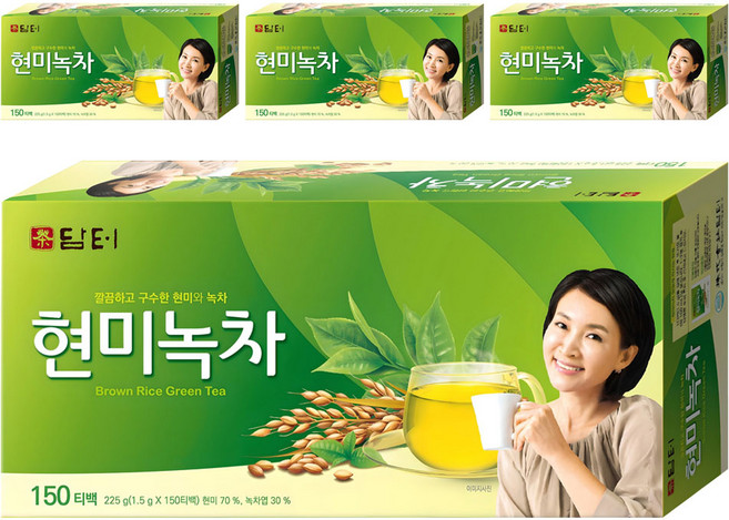 담터 현미녹차 티백, 1.5g, 150개입, 4개