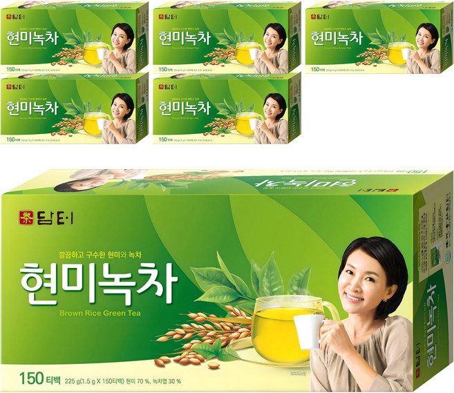 담터 현미녹차 티백, 1.5g, 150개입, 6개