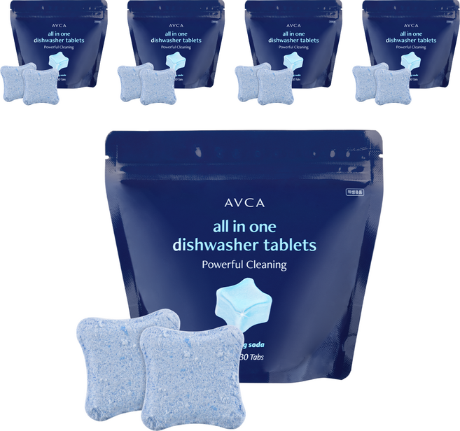 아브카 올인원 식기세척기 세제 베이킹소다 타블렛 30p, 240g, 5개