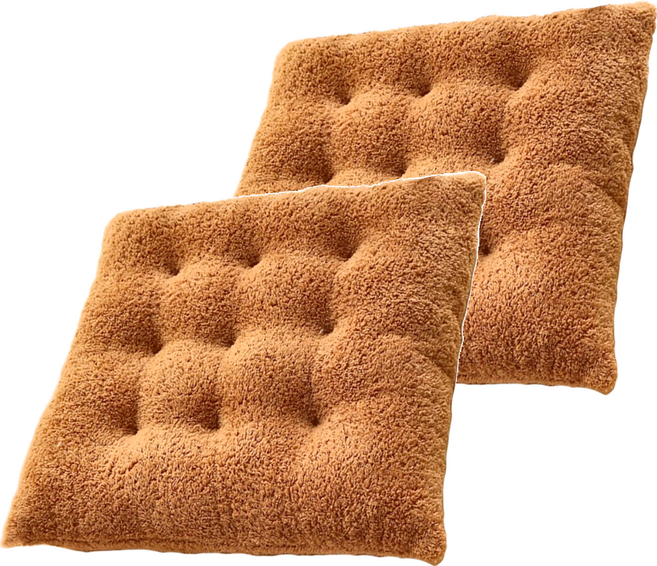 綁帶毛絨坐墊 2個