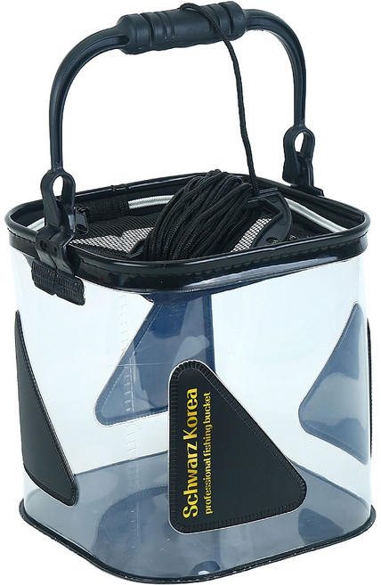 슈와츠코리아 접이식 투명 두레박, 블랙