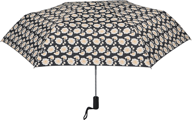 2mm時尚滿版印花黑膠降溫晴雨兩用多段式自動開收傘 110 x57cm 285g