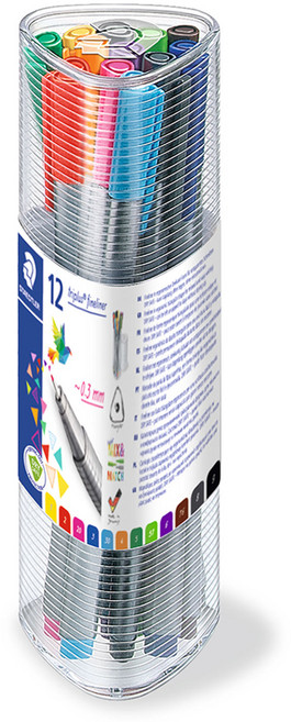 스테들러 트리플러스 화인라이너 334 수성펜 0.3mm PR12, 혼합색상, 1세트