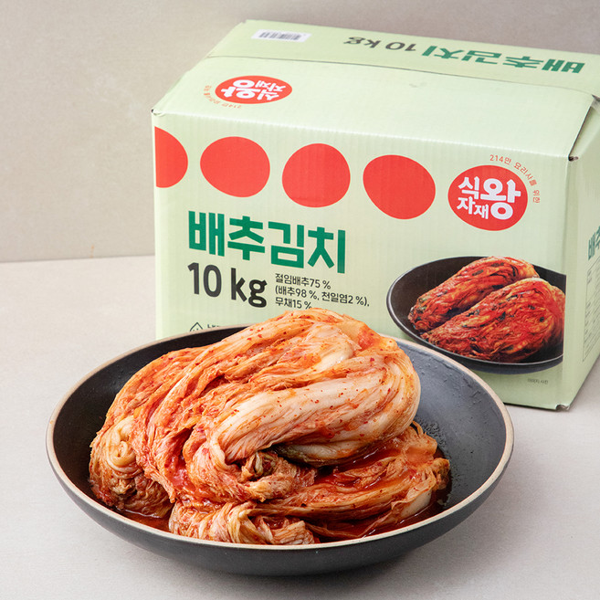 식자재왕 배추김치, 10kg, 1박스