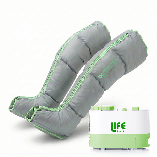 닥터라이프 공기압 의료기기 종아리 다리 허벅지 발 혈액순환 마사지 안마기 LIFE3PLUS + 다리 세트, 그린