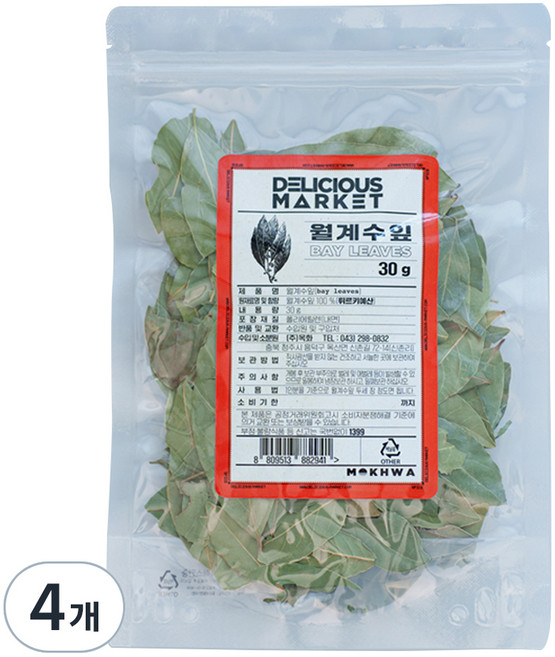 딜리셔스마켓 월계수 잎, 30g, 4개