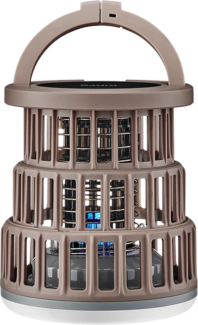 Kinyo 折疊式照明捕蚊兩用燈 咖色, KL-6051