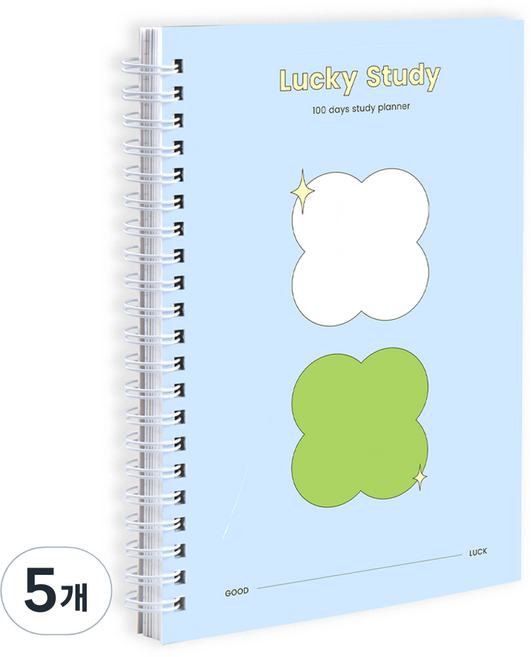 대시앤도트 럭키 100일 스터디 플래너, 샤이닝클로버, 5개