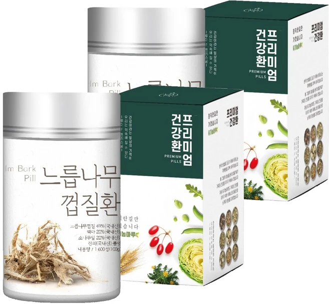 유기농마루 국내산 느릅나무껍질환, 2개, 100g - 쿠팡