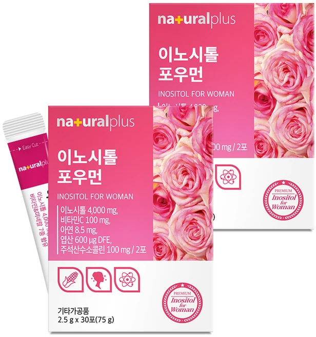 내츄럴플러스 이노시톨 포우먼, 75g, 2개 - 쿠팡