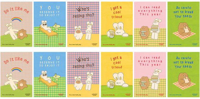 모노라이크 A5 언매치드프렌즈 라인노트 6종 세트, 혼합색상, 2세트