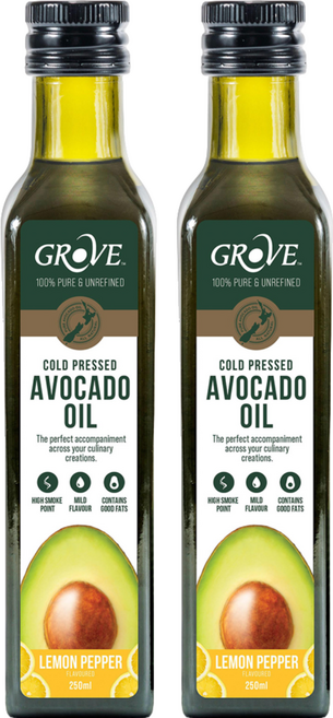 GROVE 克羅福 冷壓初榨酪梨油 紐西蘭原產地製造 每瓶由16顆哈斯酪梨精華初榨而成, 2瓶, 250ml