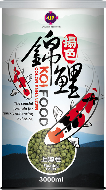 UP AQUA 雅柏 揚色錦鯉飼料 中粒 E-641-M, 1個, 3L