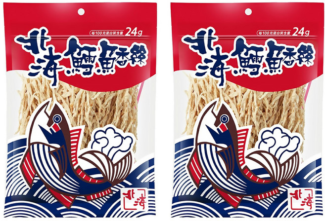 北海 鱈魚香絲, 51g, 2包