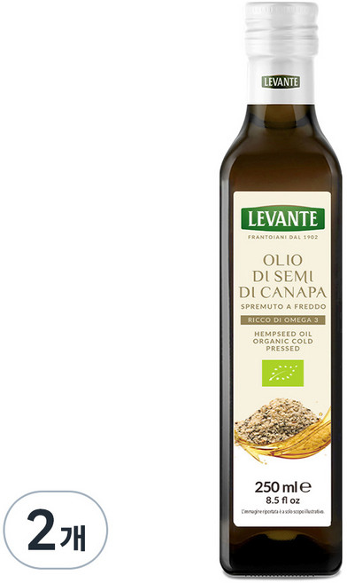 르반테 냉압착 유기농 대마종자유, 250ml, 2개