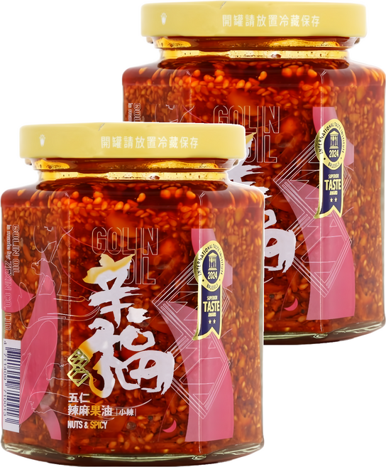 【比利時itqi二星】辛福五仁辣麻果油-小辣(全素) 250g/罐, 250g, 2入