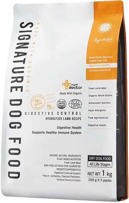 마이펫닥터 강아지 시그니처 유기농 기능성 사료, 소화+장건강, 1kg, 1개 - 쿠팡