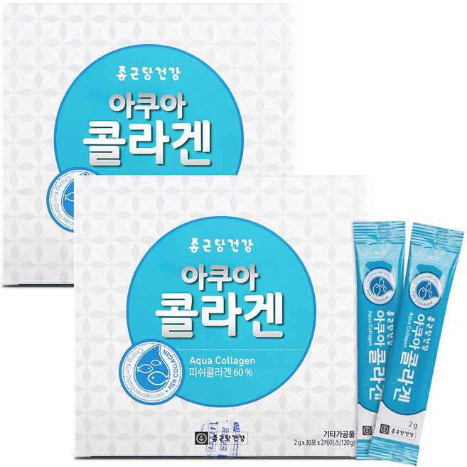 종근당건강 아쿠아 콜라겐, 120g, 2개