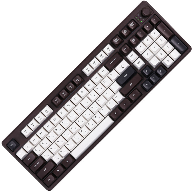 몬스타기어 노브 보글보글 6세대 멤브레인 사무용 저소음 유선 인체공학 키보드, 초콜릿, X198, 제조사축