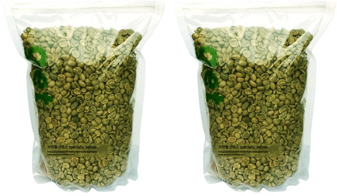 그린어쓰 브라질 산토스 specialty yellow, 1kg, 2개