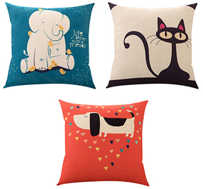 마켓감성 큐트 쿠션커버 3p