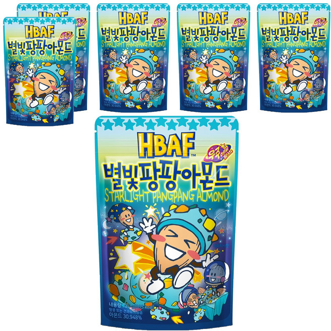 바프 별빛팡팡 아몬드, 120g, 6개