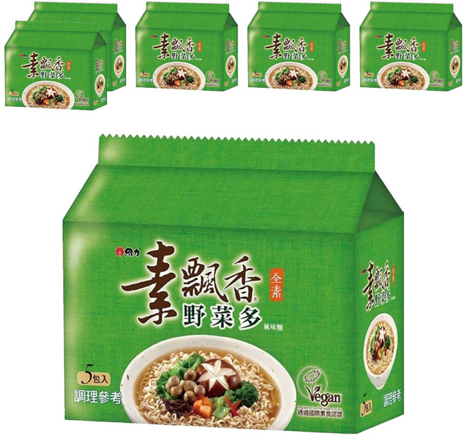 維力 素飄香 野菜多風味麵 80g, 30包